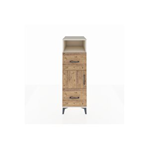 Kronos Dolap 2 Raflı 2 Çekmeceli Tek Kapaklı 44x59x134 Aytaşı-çam