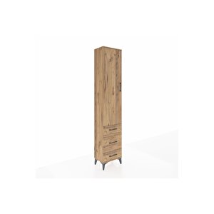 Arges Dolap 4 Raflı 3 Çekmeceli Tek Kapaklı 44x30x221 Çam-çam