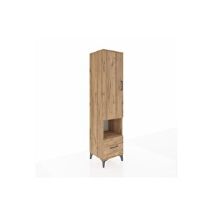 Hyperion Dolap 5 Raflı Tek Çekmeceli Tek Kapaklı 44x44x195 Çam-çam