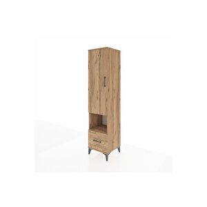 Hyperion Dolap 5 Raflı Tek Çekmeceli Tek Kapaklı 44x44x195 Çam-çam