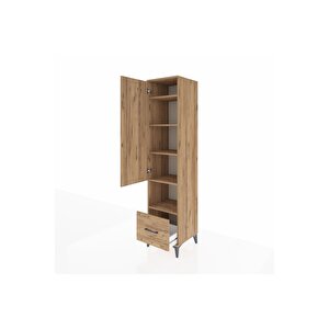 Hyperion Dolap 5 Raflı Tek Çekmeceli Tek Kapaklı 44x44x195 Çam-çam