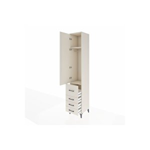 Hyperion Dolap 2 Raflı 4 Çekmeceli Tek Askılı 44x44x243 Aytaşı-aytaşı