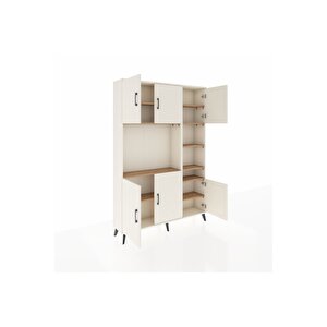 Arges Dolap 10 Raflı 6 Kapaklı 132x30x195 Aytaşı-aytaşı/çam