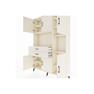 Arges Gardrop 9 Raflı 2 Çekmeceli 6 Kapaklı 132x30x195 Aytaşı-aytaşı