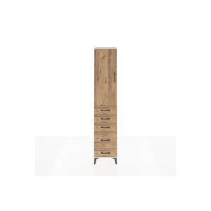 Arges Dolap 2 Raflı 5 Çekmeceli Tek Askılı 44x30x221 Aytaşı-çam
