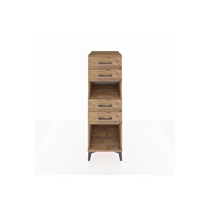 Kronos Dolap Tek Raflı 4 Çekmeceli 44x59x134 Çam-çam