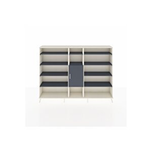 Arges Dolap 12 Raflı Tek Kapaklı  220x30x163 Aytaşı-antrasit