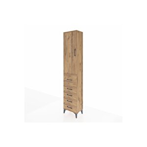 Arges Dolap 2 Raflı 5 Çekmeceli Tek Askılı 44x30x221 Çam-çam