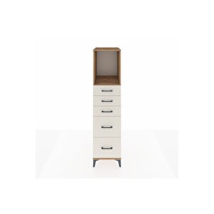 Kronos Dolap Tek Raflı 5 Çekmeceli 44x59x182 Çam-aytaşı