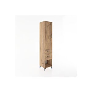 Hyperion Dolap 3 Raflı 2 Çekmeceli Tek Kapaklı 44x44x221 Çam-çam