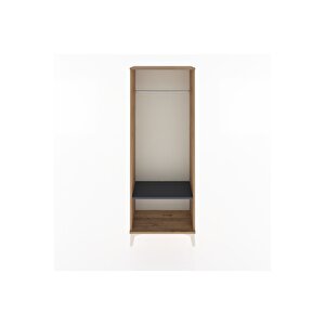 Arges Dolap Tek Raflı Kapaklı Tek Askılı 60x30x163 Çam-antrasit