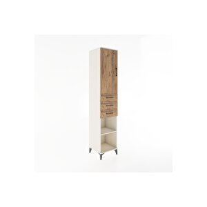 Hyperion Dolap 4 Raflı 3 Çekmeceli Tek Kapaklı 44x44x221 Aytaşı-çam