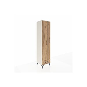 Hyperion Dolap 3 Raflı Tek Çekmeceli Tek Askılı 44x44x195 Aytaşı-çam