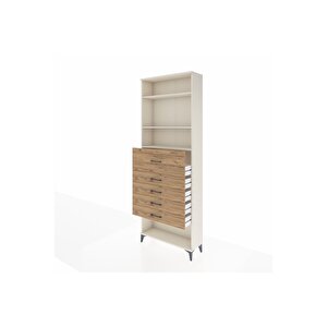 Arges Dolap 3 Raflı 5 Çekmeceli 88x30x243 Aytaşı-çam