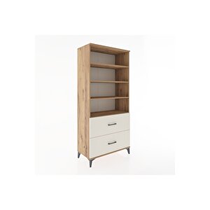 Hyperion Dolap 4 Raflı 2 Çekmeceli 88x44x195 Çam-aytaşı