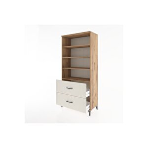 Hyperion Dolap 4 Raflı 2 Çekmeceli 88x44x195 Çam-aytaşı