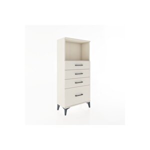 Hyperion Dolap Tek Raflı 4 Çekmeceli 60x44x134 Aytaşı-aytaşı