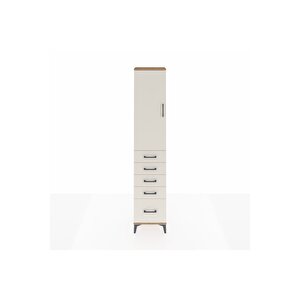 Arges Dolap 2 Raflı 5 Çekmeceli Tek Askılı 44x30x221 Çam-aytaşı
