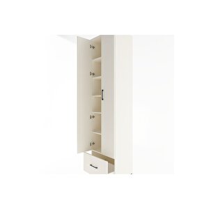 Hyperion Dolap 6 Raflı Tek Çekmeceli 2 Kapaklı 60x44x243 Aytaşı-aytaşı
