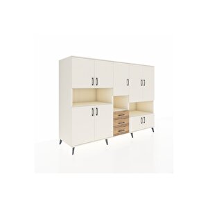Kronos Dolap 13 Raflı 3 Çekmeceli 9 Kapaklı 220x59x163 Aytaşı-aytaşı/çam