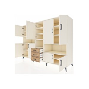 Kronos Dolap 13 Raflı 3 Çekmeceli 9 Kapaklı 220x59x163 Aytaşı-aytaşı/çam