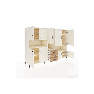 Kronos Dolap 13 Raflı 3 Çekmeceli 9 Kapaklı 220x59x163 Aytaşı-aytaşı/çam