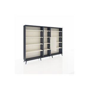 Arges Dolap 12 Raflı Tek Kapaklı  220x30x163 Antrasit-aytaşı