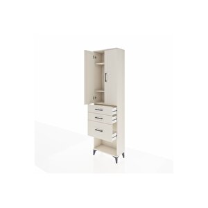 Arges Dolap 3 Raflı 3 Çekmeceli 2 Kapaklı 60x30x221 Aytaşı-aytaşı