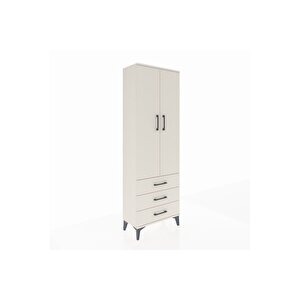 Arges Dolap 4 Raflı 3 Çekmeceli 2 Kapaklı 60x30x182 Aytaşı-aytaşı
