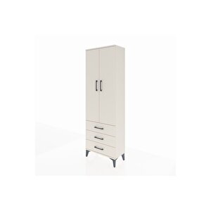 Arges Dolap 4 Raflı 3 Çekmeceli 2 Kapaklı 60x30x182 Aytaşı-aytaşı