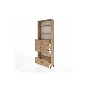 Arges Dolap 4 Raflı 4 Çekmeceli 88x30x243 Çam-çam