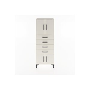 Arges Dolap 2 Raflı 4 Çekmeceli 4 Kapaklı 60x30x163 Aytaşı-aytaşı