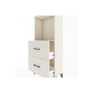 Hyperion Dolap Tek Raflı 2 Çekmeceli 60x44x134 Aytaşı-aytaşı