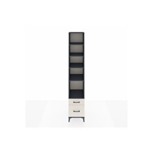 Hyperion Dolap 5 Raflı 2 Çekmeceli 44x44x243 Antrasit-aytaşı