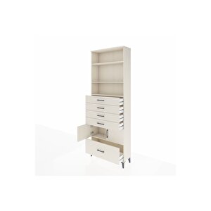 Arges Dolap 4 Raflı 5 Çekmeceli 2 Kapaklı 88x30x243 Aytaşı-aytaşı