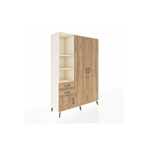 Hyperion Gardrop 5 Raflı 2 Çekmeceli Tek Askılı 132x44x195 Aytaşı-çam