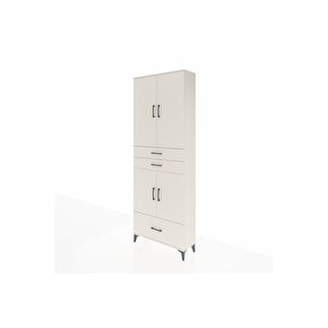 Arges Dolap 5 Raflı 3 Çekmeceli 4 Kapaklı 88x30x243 Aytaşı-aytaşı