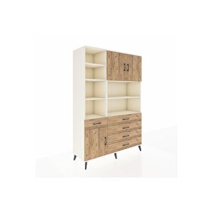 Hyperion Gardrop 9 Raflı 5 Çekmeceli 3 Kapaklı 132x44x195 Aytaşı-çam