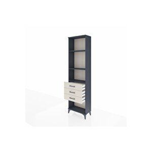 Arges Dolap 3 Raflı 3 Çekmeceli 60x30x221 Antrasit-aytaşı