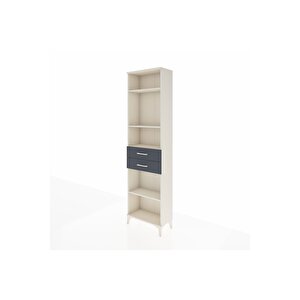 Arges Dolap 4 Raflı 2 Çekmeceli 60x30x221 Aytaşı-antrasit