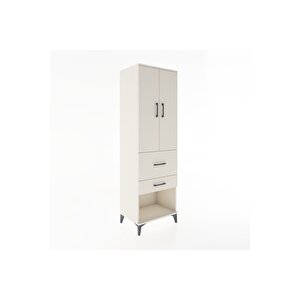 Hyperion Dolap Tek Raflı 2 Çekmeceli Tek Askılı 60x44x195 Aytaşı-aytaşı