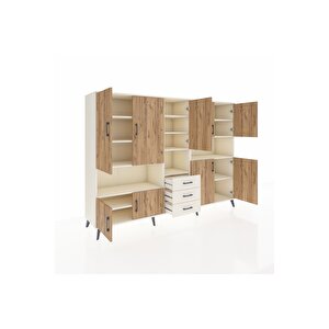 Hyperion Dolap 13 Raflı 3 Çekmeceli 9 Kapaklı 220x44x163 Aytaşı-çam/aytaşı