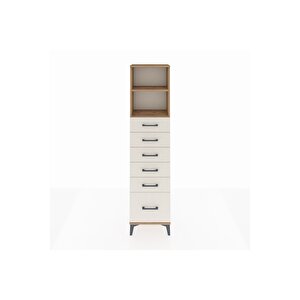 Arges Dolap 2 Raflı 6 Çekmeceli 44x30x182 Çam-aytaşı