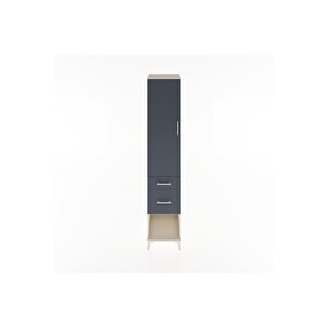 Hyperion Dolap 2 Raflı 2 Çekmeceli Tek Askılı 44x44x221 Aytaşı-antrasit