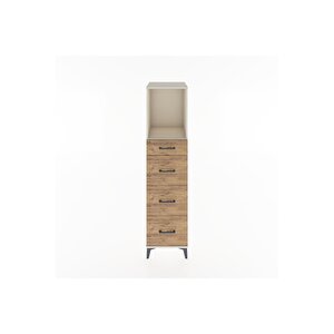 Hyperion Dolap Tek Raflı 4 Çekmeceli 44x44x182 Aytaşı-çam