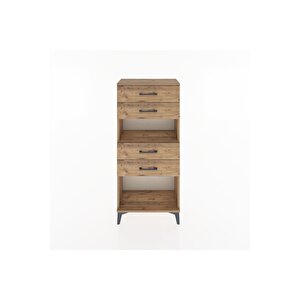 Hyperion Dolap Tek Raflı 4 Çekmeceli 60x44x134 Çam-çam