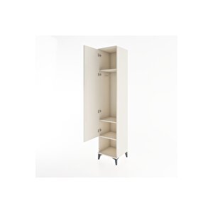 Hyperion Dolap 3 Raflı Tek Kapaklı Tek Askılı 44x44x221 Aytaşı-aytaşı