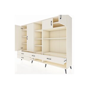 Hyperion Dolap 12 Raflı 4 Çekmeceli 4 Kapaklı 220x44x163 Aytaşı-aytaşı
