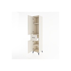 Hyperion Dolap 3 Raflı Tek Çekmeceli Tek Askılı 44x44x221 Aytaşı-aytaşı