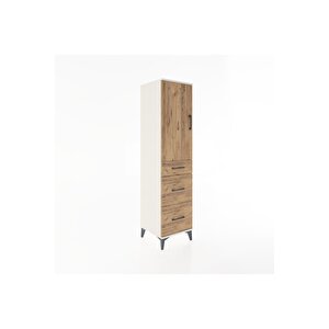 Hyperion Dolap 2 Raflı 3 Çekmeceli Tek Kapaklı 44x44x182 Aytaşı-çam